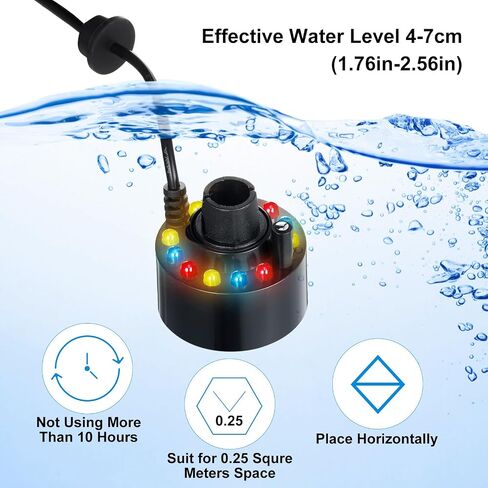 VIHOSE 4 Set Halloween Mist Maker Fogger Black Witch Cauldron Fog Maker with Color Changing LED Light Water Fountain Pond Mist Maker for Halloween Outdoor Party Decoration in Saudi Arabia