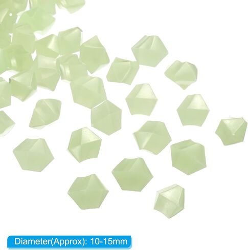 MECCANIXITY 100 قطعة صخور متوهجة 10-15 مم زخرفة الحصى المتوهجة في الظلام ديكور الأحجار المضيئة DIY ديكور شفاف للحديقة، نبات بوعاء، خزان الأسماك in Kuwait