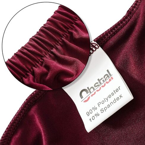Obstal Stretch Spandex Dining Room Chair Covers – Set of 2 Universal Removable Washable Chair Seat Slipcovers Protector for Kitchen, Ceremony, Wedding, Banquet, Hotel and Party, Black in Kuwait