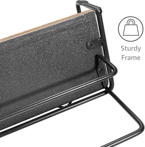 QEEIG Bathroom Floating Shelves with Towel Bar Wall Shelf Over Toilet Farmhouse Decor 16 inch Set of 2 (FS014) in Saudi Arabia
