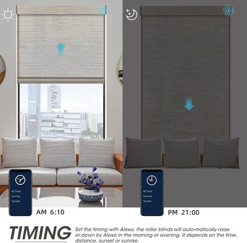 ظلال SmartWings الآلية، تعمل مع HomeKit/Alexa/Google Home/SmartThings، ستائر خشبية منسوجة طبيعية معتمة لظلال النوافذ، عينة من القماش، ستائر دوارة لاسلكية للتحكم عن بعد in Kuwait