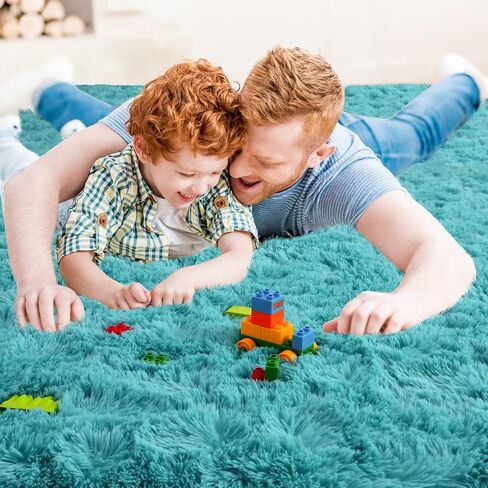 Ompaa Fluffy Rug, Super Soft Fuzzy Area Rugs for Bedroom Living Room - 3' x 5' Large Plush Furry Shag Rug - Kids Playroom Nursery Classroom Dining Room Decor Floor Carpet, Beige in Kuwait