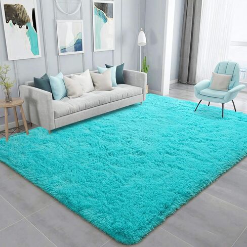 Ompaa Fluffy Rug, Super Soft Fuzzy Area Rugs for Bedroom Living Room - 3' x 5' Large Plush Furry Shag Rug - Kids Playroom Nursery Classroom Dining Room Decor Floor Carpet, Beige in Kuwait