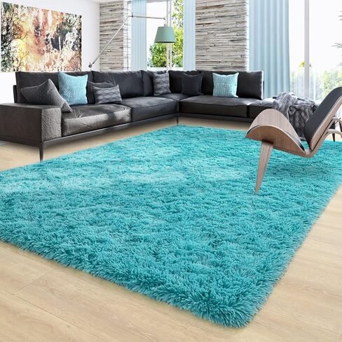 Ompaa Fluffy Rug, Super Soft Fuzzy Area Rugs for Bedroom Living Room - 3' x 5' Large Plush Furry Shag Rug - Kids Playroom Nursery Classroom Dining Room Decor Floor Carpet, Beige in Kuwait