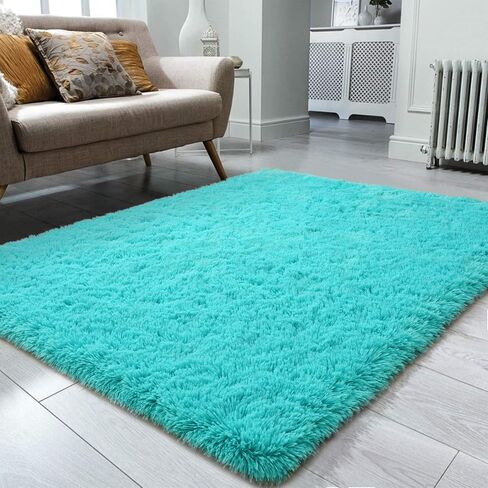 Ompaa Fluffy Rug, Super Soft Fuzzy Area Rugs for Bedroom Living Room - 3' x 5' Large Plush Furry Shag Rug - Kids Playroom Nursery Classroom Dining Room Decor Floor Carpet, Beige in Kuwait