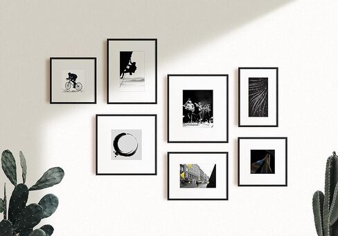 إطار صورة Picrit مقاس 8 × 10 للتركيب على الحائط أو عرض سطح الطاولة، مجموعة من 4 قطع، مصنوعة من زجاج حقيقي عالي الدقة، عرض 5 × 7 مع حصيرة أو 8 × 10 بدون حصيرة in Kuwait