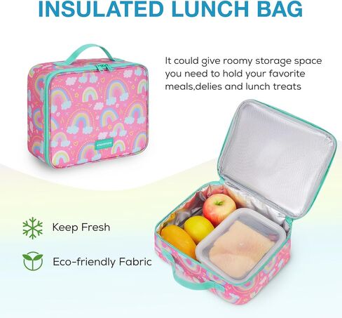 mommore Kids Backpack for Boys Girls 4-8 Kindergarten Elementary School Backpack with Lunch Box - 15" H Fit Folder in Kuwait