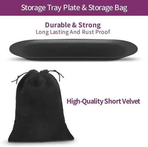 Candle Accessory Set Includes Candle Wick Trimmer, Candle Wick Dipper, Candle Wick Snuffer, Storage Tray Plate, Storage Bag, Gift Package for Candle & Aromatherapy Lovers (Black) in Saudi Arabia
