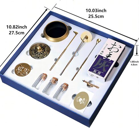 XINGZUAN Powder Incense Making Kit,Chinese Incense Burner Kit,Agarwood Incense Burner Kit,Powder Incense Burner Kit,Incense Burners Set(Incense Kit with Sandalwood Powder) in Kuwait