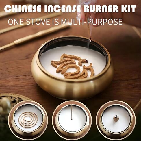 XINGZUAN Powder Incense Making Kit,Chinese Incense Burner Kit,Agarwood Incense Burner Kit,Powder Incense Burner Kit,Incense Burners Set(Incense Kit with Sandalwood Powder) in Kuwait