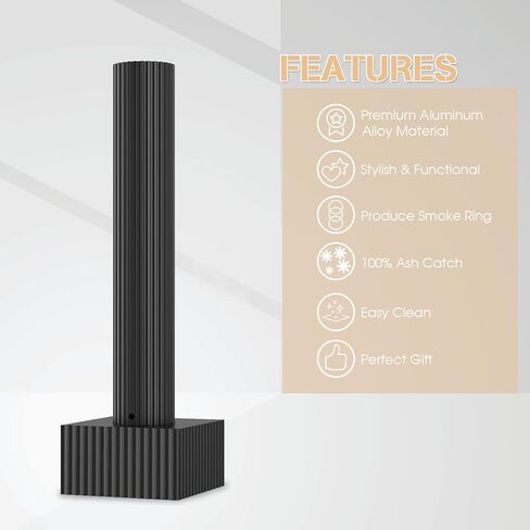 حامل بخور من جوميرود للعصي [مضاد للرماد المتطاير] حامل بخور معدني مع 9 فتحات حامل قاعدة مثالي لديكور المنزل - اسود in Kuwait