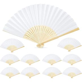 مراوح خيزران قابلة للطي من اتش اس اتش فامي، 11 قطعة مروحة صينية قابلة للطي لتزيين حفلات الزفاف والهدايا وهدايا حفلات الرقص وديكور المنزل in Kuwait