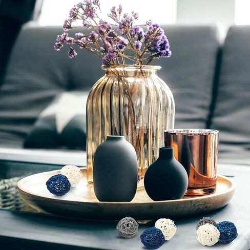 30 قطعة من كرات الديكور للوعاء المركزي من Wicker Rattan Balls 1.8 بوصة طاولة القهوة ديكور الشتاء المزهرية حشو الأجراس الأبيض والرمادي الأزرق ديكور طاولة لغرفة المعيشة إكسسوارات الحفلات in Saudi Arabia