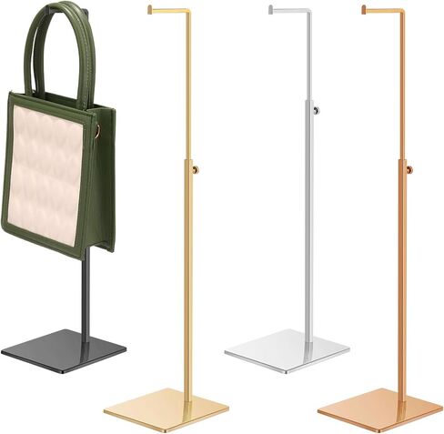 Maitys 4 Pack Purse Display Stands Stainless Steel Adjustable Height Bags Display Holder for Home Store Boutique Counter (Black) in Saudi Arabia