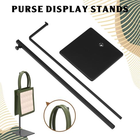 Maitys 4 Pack Purse Display Stands Stainless Steel Adjustable Height Bags Display Holder for Home Store Boutique Counter (Black) in Saudi Arabia