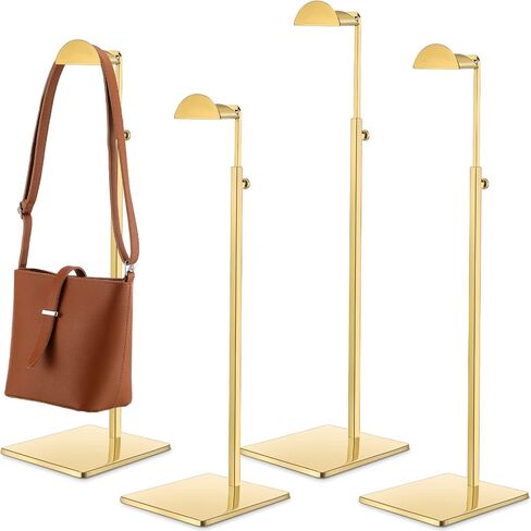 Maitys 4 Pack Purse Display Stands Stainless Steel Adjustable Height Bags Display Holder for Home Store Boutique Counter (Black) in Saudi Arabia