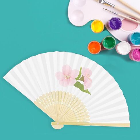 مراوح خيزران قابلة للطي من اتش اس اتش فامي، 11 قطعة مروحة صينية قابلة للطي لتزيين حفلات الزفاف والهدايا وهدايا حفلات الرقص وديكور المنزل in Kuwait