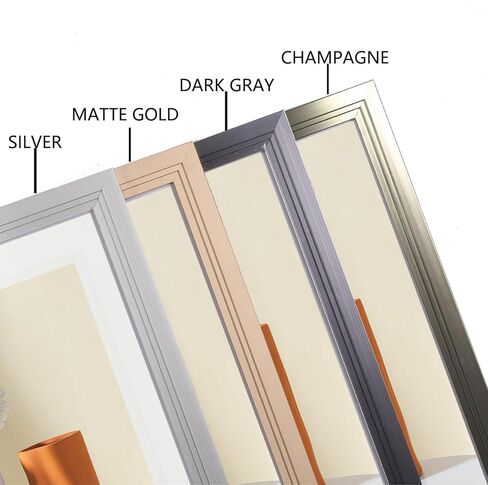24x36In Champagne Poster Frame Wide Edge - 1PCS- Plexiglass - Metal Aluminum Frame -Wide Edge - Hanging Horizontally & Vetically in Kuwait