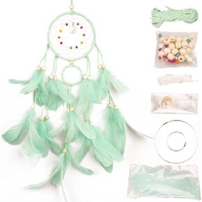 FANDOL DIY Dream Catcher Kit - Making Dream Catcher Supplies Craft Kit for Kids Bedroom Wall Deco Wedding Party Birthday Handmade Gifts for Kids (Turquoise) in Kuwait