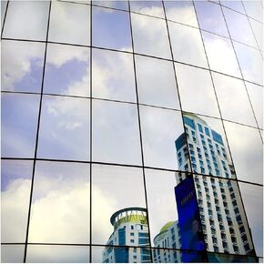 BDF S05 Window Film One Way Mirror Daytime Privacy and Heat Control Silver 5 (Very Dark) - 24in X 16ft