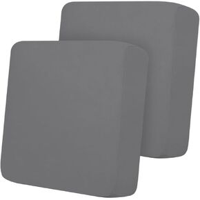 Easy-Going Fleece Chair Sofa Seat Cushion Slipcovers Soft Couch Cushion Cover Stretch Furniture Protector for Kids, Pets (Chair Cushion, Black)