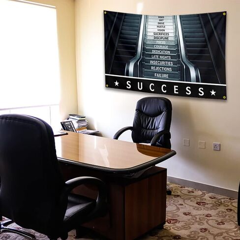 Motivational Quotes The Secret of Success Flag Inspirational Wall Haning Decor Banner 3x5 Feet Wall Art Flags for Room Living Room Bedroom College Room Office Decor With 4 Brass Grommets(a-2) in Saudi Arabia