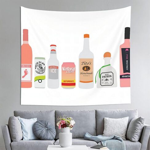 Aifreedom1 Swarov Tapestry 60X51inch Various Alcohol Suitable for Wall Hanging Dorm Room Bedroom Art Home Decorations in Saudi Arabia