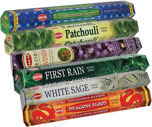 Hem Incense Sticks Variety Pack #27 and Incense Stick Holder Bundle with 6 Leafy Fragrances in Saudi Arabia