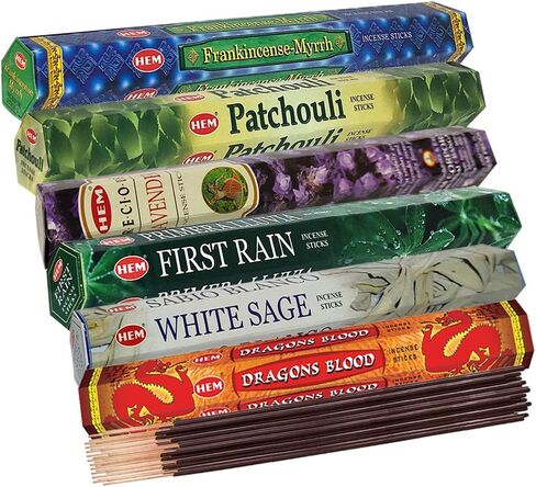 Hem Incense Sticks Variety Pack #27 and Incense Stick Holder Bundle with 6 Leafy Fragrances in Saudi Arabia