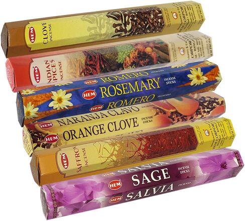 Hem Incense Sticks Variety Pack #27 and Incense Stick Holder Bundle with 6 Leafy Fragrances in Saudi Arabia
