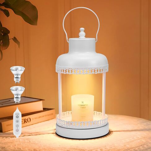Candle Warmer Lamp, Electric Candle Warmer Lamp with Timer Dimmer, Candle Warmer Lamp for Jar Candles with 2 Bulbs, Safety Candle Melting Lamp Wax Melt in Kuwait