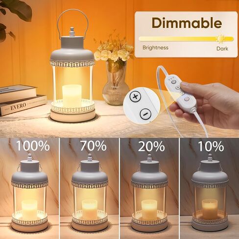 Candle Warmer Lamp, Electric Candle Warmer Lamp with Timer Dimmer, Candle Warmer Lamp for Jar Candles with 2 Bulbs, Safety Candle Melting Lamp Wax Melt in Kuwait