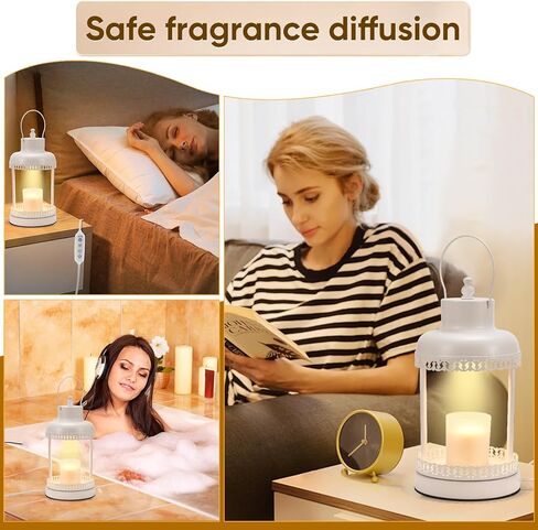 Candle Warmer Lamp, Electric Candle Warmer Lamp with Timer Dimmer, Candle Warmer Lamp for Jar Candles with 2 Bulbs, Safety Candle Melting Lamp Wax Melt in Kuwait