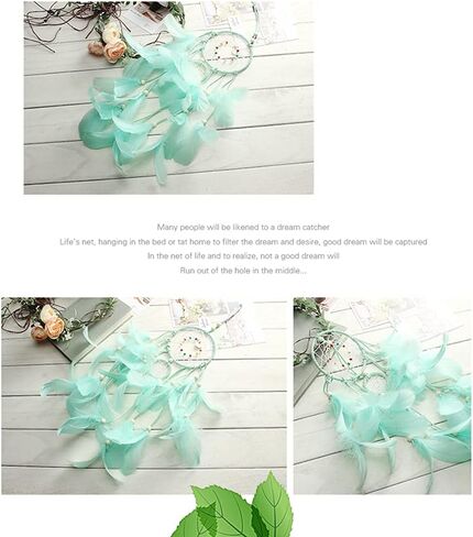 FANDOL DIY Dream Catcher Kit - Making Dream Catcher Supplies Craft Kit for Kids Bedroom Wall Deco Wedding Party Birthday Handmade Gifts for Kids (Turquoise) in Kuwait