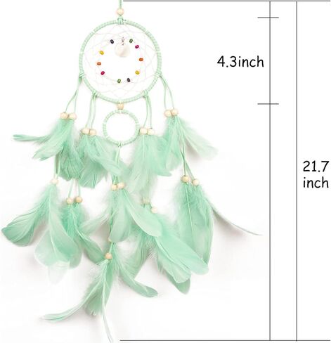 FANDOL DIY Dream Catcher Kit - Making Dream Catcher Supplies Craft Kit for Kids Bedroom Wall Deco Wedding Party Birthday Handmade Gifts for Kids (Turquoise) in Kuwait