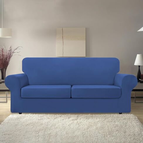 KEKUOU 3 Pieces Stretch Couch Covers for 2 Cushion Couch Sofa pet Friendly，2024 Newest Sofa Covers Washable Soft Elastic Dogs Furniture Protector (Loveseat,Beige) in Kuwait