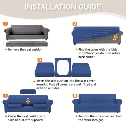 KEKUOU 3 Pieces Stretch Couch Covers for 2 Cushion Couch Sofa pet Friendly，2024 Newest Sofa Covers Washable Soft Elastic Dogs Furniture Protector (Loveseat,Beige) in Kuwait
