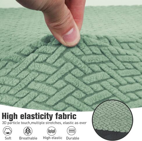 RV Dinette Cushion Covers, Stretch Printed Couch Covers with Jacquard Fabric - RV Camper Car Bench Includes 1 Sofa Seat Cushion Cover ＆ 1 Cushion Cover, Washable ＆ Easy Fitted (Camel) in Kuwait