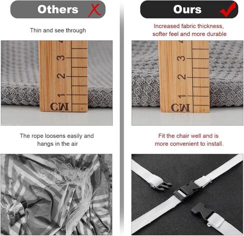 Genina Seat Covers for Dining Chairs Cover 100% Waterproof Dining Room Chair Seat Covers Kitchen Chair Covers (2 PCS, Beige) in Kuwait