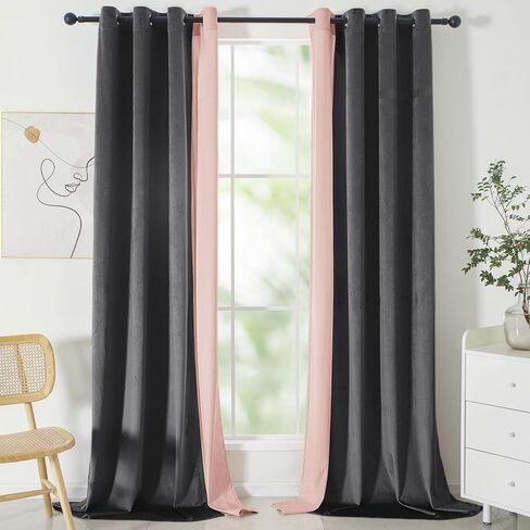 Velvet Curtains for Bedroom Green Bleach 5263 inch Soft Blackout Thermal Insulated Curtains Window Treatment for Bedroom in Saudi Arabia