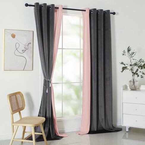 Velvet Curtains for Bedroom Green Bleach 5263 inch Soft Blackout Thermal Insulated Curtains Window Treatment for Bedroom in Saudi Arabia