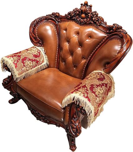 LUFEIJIASHI Luxury Couch Arm Covers,Washable Armrest Covers for Sofa,Anti Slip Recliner Chair Arm Covers Protectors for Leather Sofa Arm Cover Set of 2 (FLKF-Beige) in Kuwait