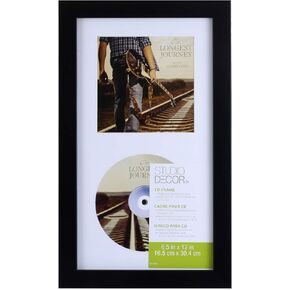 ديكور الاستوديو حافظة عرض باطار سي دي قياسي باطار اسود 6.5 انش × 12 انش من الزجاج الحقيقي in Kuwait