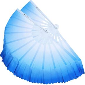 ZooBoo 2Pcs Traditional Chinese Folding Dance Fan - Elegant Taichi Kungfu Performance Accessory