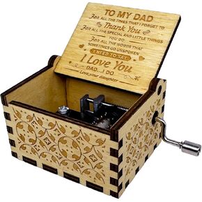 You are My Sunshine Music Box 18 Note Hand Crank Engraved Wood Music Box Antique Vintage Personalizable Gift for Birthday/Christmas(from Auntie to Niece)