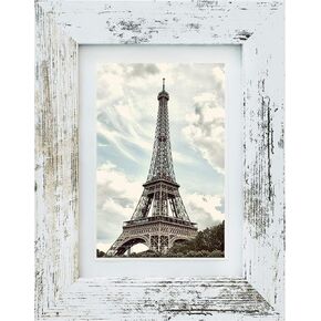 Photo Picture Frame 5x 7, White Wood Grain Style