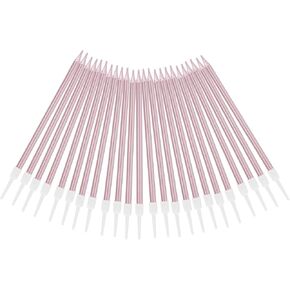 24 Count Metallic Birthday Candles Slow Burning Happy Birthday Cake Candles Long Thin Cake Cupcake Candle in Holders for Lucky Party, Wedding Party, Birthday Party Congregation (Pink) in Kuwait