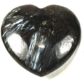 Heart Jasper Onyx Labradorite Serpentine Aventurine Polished Gemstone Crystal Mineral Specimen (Black Astrophyllite w/Red Garnet)