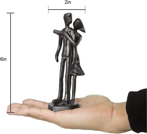 Dreamseden 6th Anniversary, Wedding Anniversary, for Couple, Gifts for Her or Wife - Iron Couple Sculpture Home Decor, Romantic Art Figurine for Girlfriend, Engagement, Marriage in Saudi Arabia