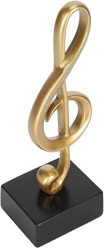 AIXICWXI النحت الموسيقي الموسيقى ملاحظة تمثال الموسيقية ملاحظة الحلي الموسيقية رمز الديكور سطح المكتب الراتنج الحرفية للمنزل البيانو الهدايا التذكارية in Kuwait